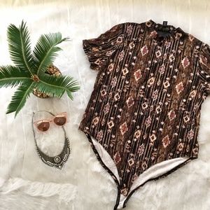 Forever 21+ tribal body suit